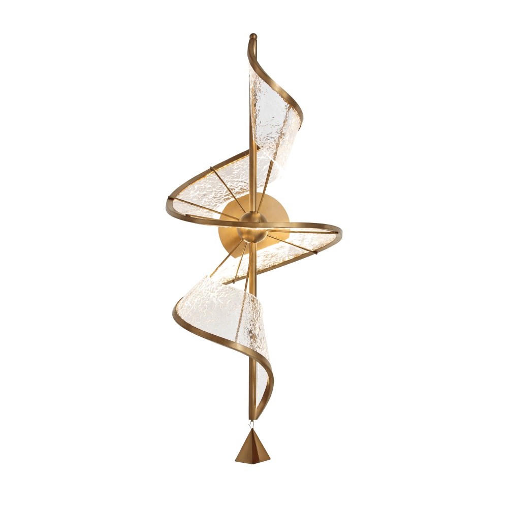 Ziva by Golden Lighting Aurora Integrated LED Wall Sconce in Brushed Champagne